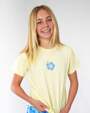 Girls Aloha T'Shirt - Lemon Malibu