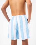 Boys Classic Stripe Swim Short - Ice White