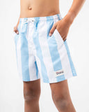 Boys Classic Stripe Swim Short - Ice White