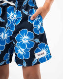 Boys Way Back When Swim Short - Navy Sea White