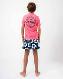 Boys Ikon Short Sleeve Rashie -Pink