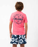 Boys Ikon Short Sleeve Rashie -Pink