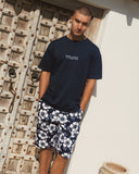 Mens Stitched Boxy T'Shirt - Navy