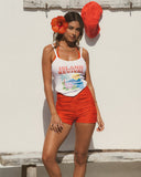 Womens Retro Tank - White