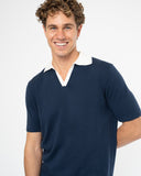 Spencer Knit Top - Navy White