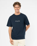 Mens Stitched Boxy T'Shirt - Navy