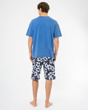 Mens Stitched Boxy T'Shirt - Washed Sea