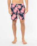 Way Back When Swim Short  - Stretch - Navy Pink White
