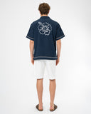 Mens Bloom SS Shirt - Navy