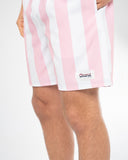 Mens Stripe Swim Short - Pale Pink