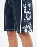 Mens Longline Boardrider Boardshort - Navy White