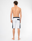 Mens Longline Boardrider Boardshort - White Navy