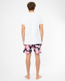 Way Back When Swim Short  - Stretch - Navy Pink White