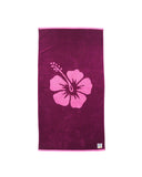 Hibiscus Beach Towel - Berry Lilac