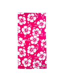 Beach Hibiscus Towel - Pink White