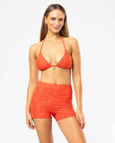 Sliding Tri Bikini Top - Flame Hibiscus