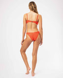 Ariel Crop Bikini Top - Flame Hibiscus