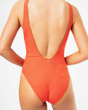 Backless One Piece - Flame Hibiscus