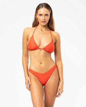 Sliding Tri Bikini Top - Flame Hibiscus