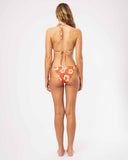 Poseidon Reversible Tie Side Bikini Bottom - Lemon Flame