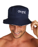 Adult - Reversible Bucket Hat - Hibiscus - Navy/White