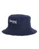 Adult - Reversible Bucket Hat - Hibiscus - Navy/White